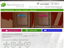 Tablet Screenshot of 3daufkleber.de